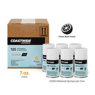 Coastwide Professional™ Aerosol Air Freshener Refill, Citrus Blast Scent, 7 Oz., 6/Carton (CWJMAF-CIT)