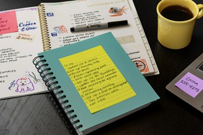 Post-it Notes, 4" x 6", Poptimistic Collection, Lined, 100 Sheets/Pad, 3 Pads/Pack (660-3AN)