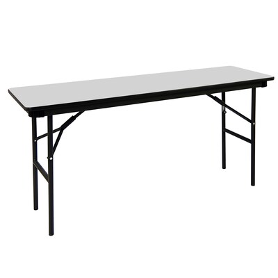 ICEBERG OfficeWorks 18" x 60" Laminate Folding Table, Gray (55277)