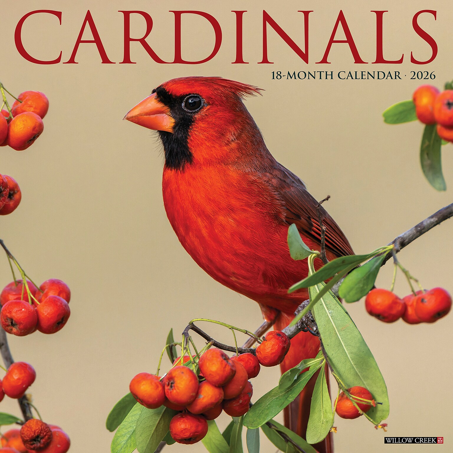 2026 Willow Creek Cardinals 12 x 12 Monthly Wall Calendar (50552)