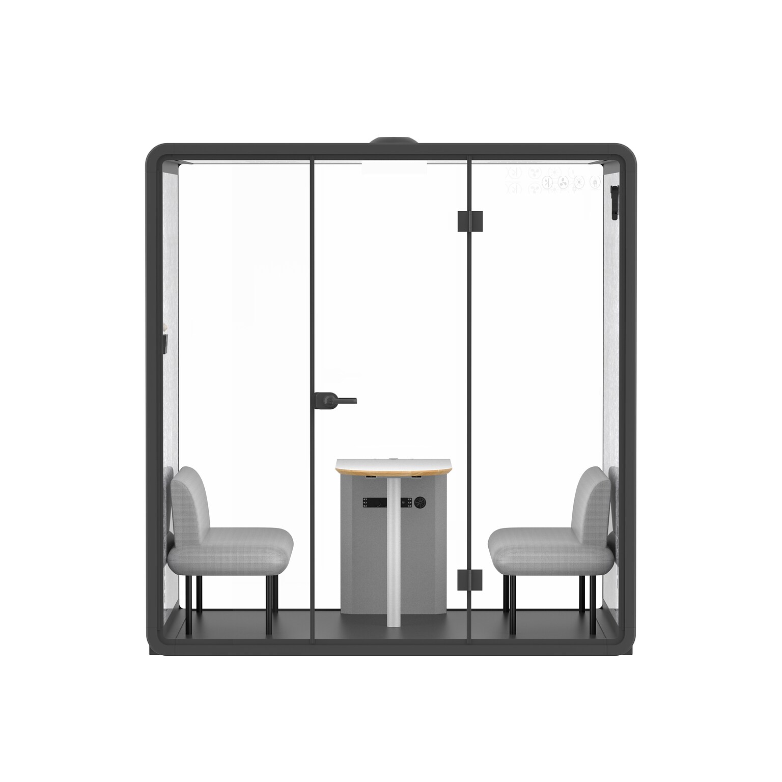 FlexiSpot WorkCube Series Sound Absorbing 4 Person Privacy Booth, Gray (P4FG-KIT)