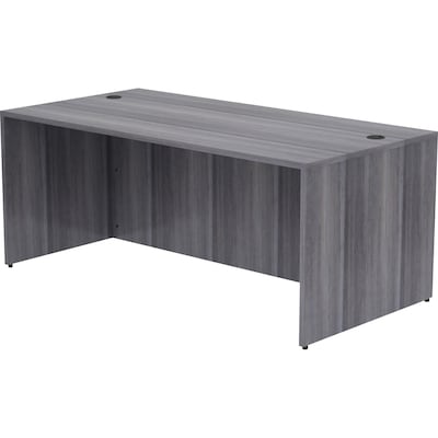 Lorell Essentials Series 70.9" W Rectangular Desk Shell, Weathered Charcoal (LLR69550)