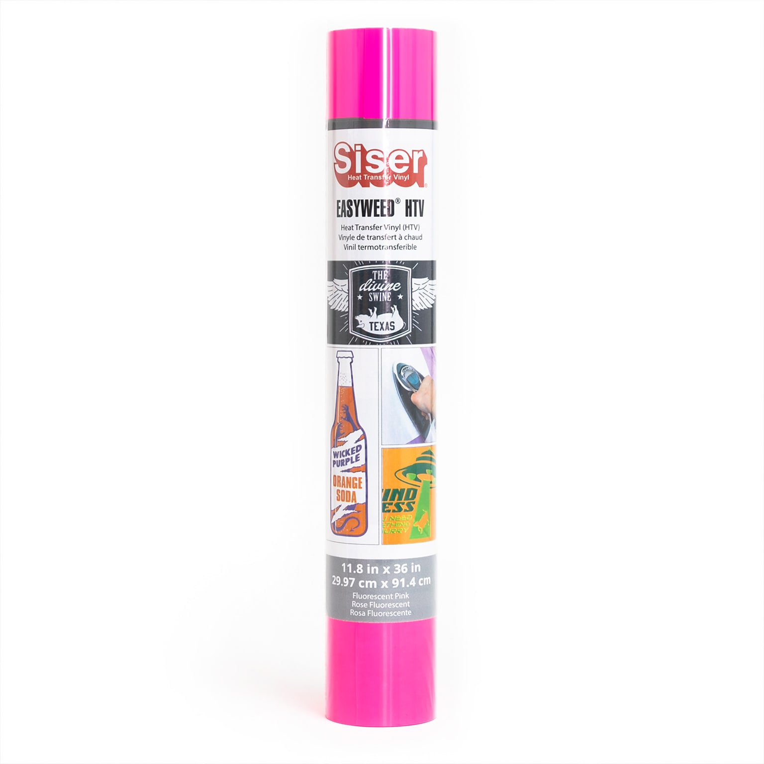 Siser Easyweed Die Cutting HTV Heat Transfer Vinyl, 36, Fluorescent Pink (SIRMIEW1183619)