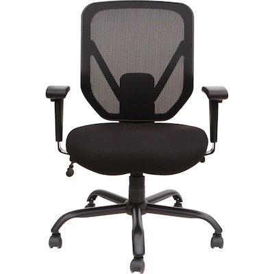 Lorell SOHO Ergonomic Fabric Computer & Desk Big & Tall Chair, 350 lb. Capacity, Black (LLR81804)