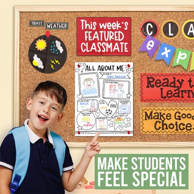 Hadley Designs 11" x 14" Star Student Read All About Me Posters, 20/Set (HDDX004A2JP9H)