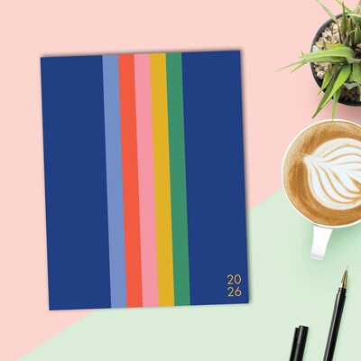 2026 Willow Creek Bold Stripe 7.5" x 9.5" Monthly Planner, Paperboard Cover (58510)