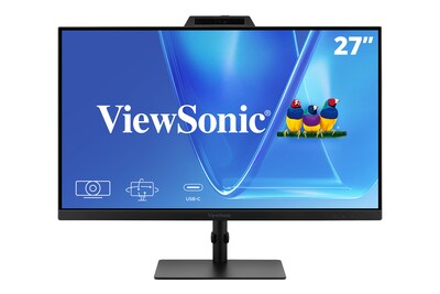 ViewSonic 27 FHD 120Hz LCD Monitor, Built-In Speaker & Webcam, Height Adjustable, Black (VG2741V)