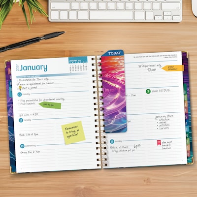 2027 Excello Brands 9 x 11 Weekly & Monthly Standard Planner, Paperboard Cover, Summer Bliss (FSHN-CY27-8511-73)