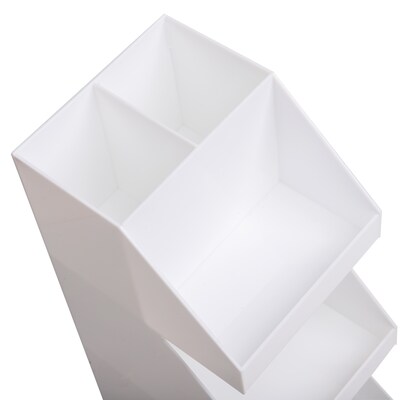 Mind Reader 5-Compartment Acrylic Coffee Organizer, White (3TCORG-WHT)