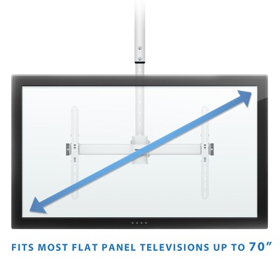 Mount-It! Full Motion Long Extension Ceiling TV Mount for 32"to 70" TVs up to 110 lbs., White (MI-509LWHT)