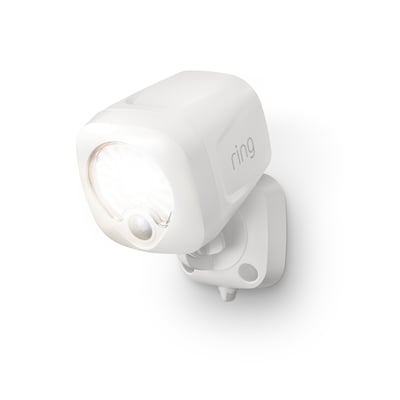 Ring Smart Lighting Spotlight Wireless Outdoor Motion-Sensor Security Light, White (B07KXFVTYL)