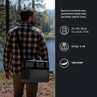 Dukap ICY Insulated Polyester Cooler, Gray (CDKICY09GRE)