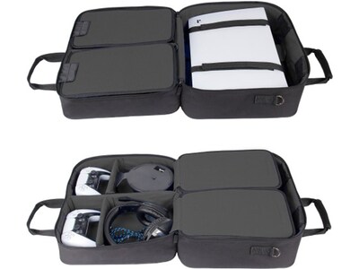 USA Gear S Series S23 Console Travel Bag for PlayStation 5, Black/Black (GRSLS23110BKWS)