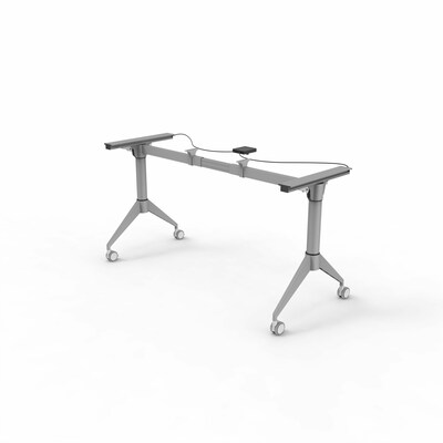 Lorell Spry Nesting Training Table Base, With Wheels, Silver (LLR60758)