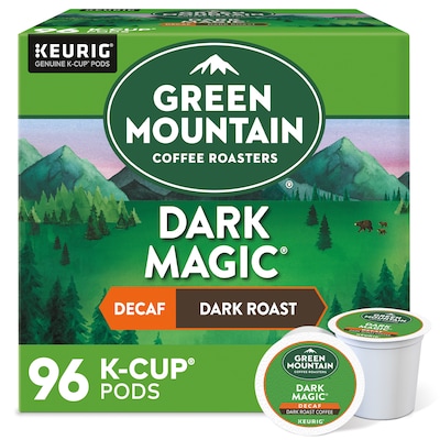 Green Mountain Dark Magic Decaf Coffee Keurig® K-Cup® Pods, Dark Roast, 96/Carton (504067)