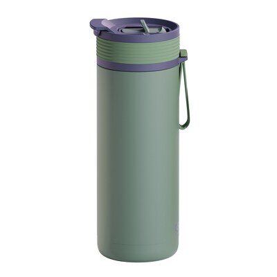 ASOBU Aspen Stainless Steel Double Wall Insulated Water Bottle, 20 oz., Green, (ADNABF27G)