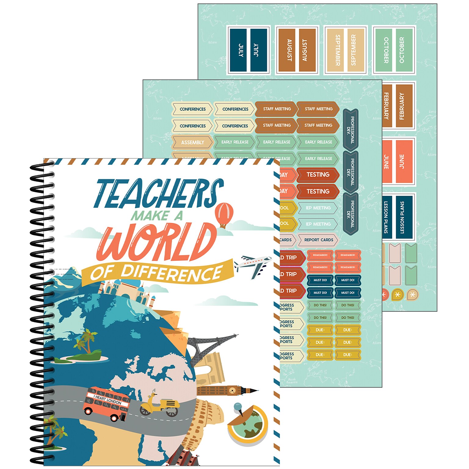 Carson Dellosa Education Lets Explore Undated Lesson Planner, 10.9 x 8.9, 128 Pages (CD-105035)