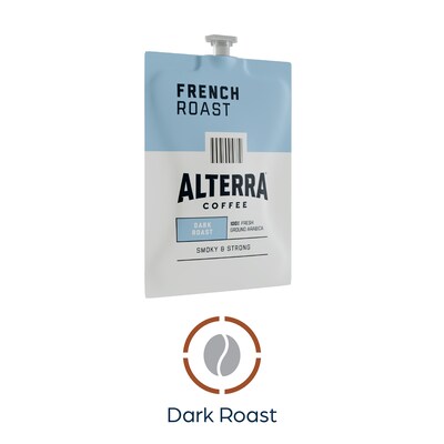 Alterra French Roast Coffee Flavia Pods, Dark Roast, 100/Carton (MDRA184)