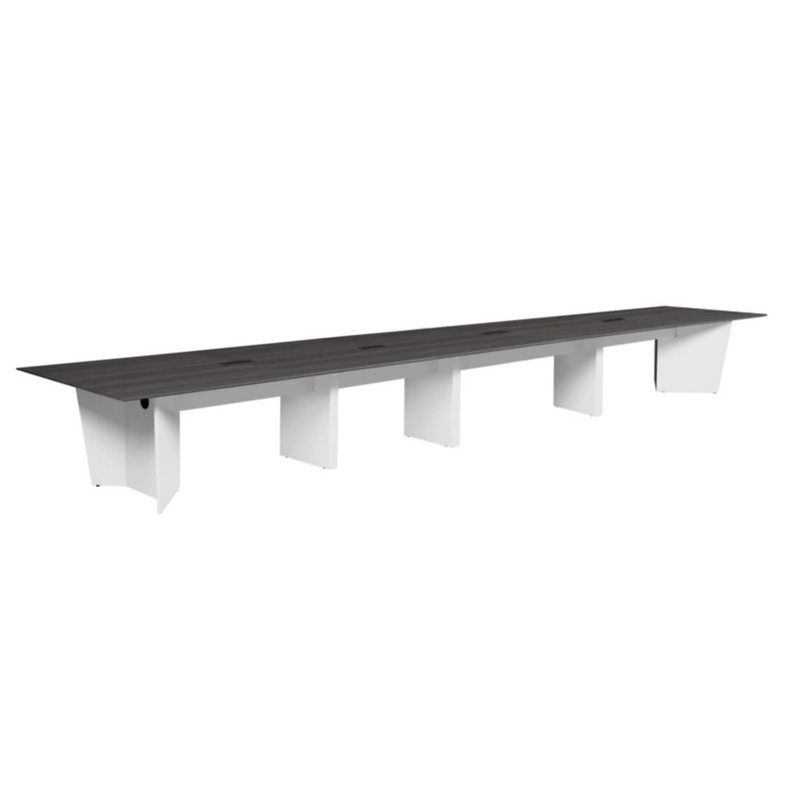 Regency Array 240W x 48D Conference Table with Grommet, Ash Grey/White (ACT24048AGWH)