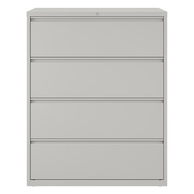 Quill Brand® 4-Drawer Lateral File Cabinet, Locking, Letter/Legal, Gray, 42W (20301D)