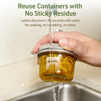 Avery Dissolvable Square Multipurpose Labels, 1.5" x 1.5", Off-white, 200/Pack (94106)