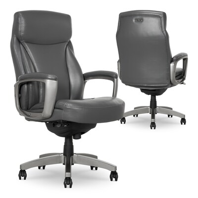 La-Z-Boy Leather Executive Chair, Gray (51446)