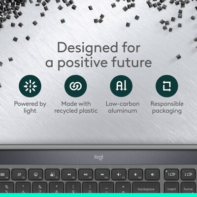 Logitech Signature Slim Solar+ Wireless Bluetooth Keyboard K980, Graphite (920-013755)
