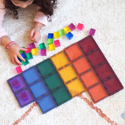 Connetix Magnetic Tiles Pastel Rectangle Pack, 24 Pieces (CNTP00024RE)