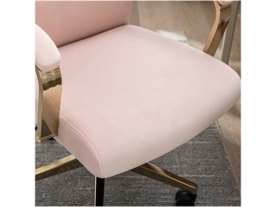 Thomasville Furniture Jolie Ergonomic Fabric Swivel Desk Chair, Blush (60068-BLSH)