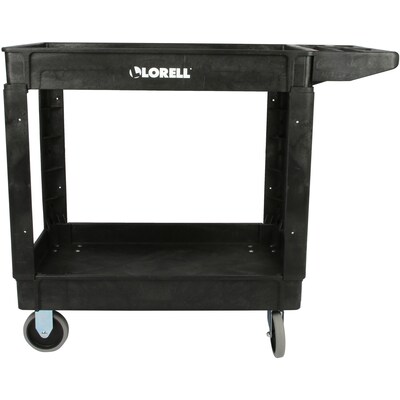 Lorell 2-Shelf Utility Cart, Black (LLR03611)