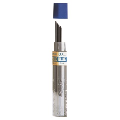 Pentel Refill Lead, Blue, 0.7mm, 12/(PENPPB7-12)