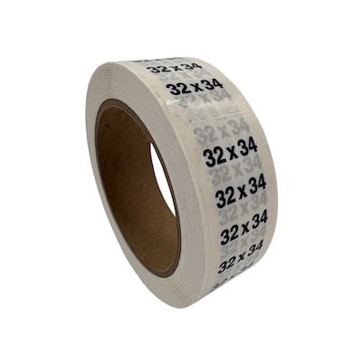 Nahanco 32 x 34 Plastic Size Marker, Clear/Black/White, 250/Roll (DSM-266)