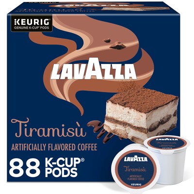 Lavazza Tiramisù Caffeinated Hot & Iced Coffee Keurig K-Cup Pods, Medium Roast, 88/Box (5000384724CT)