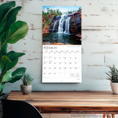 2026 BrownTrout Waterfalls 12" x 12" Monthly Wall Calendar (9798330706204)