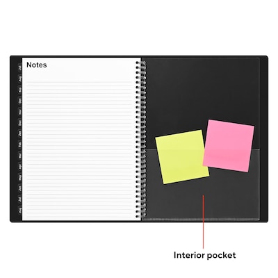 2026–2027 Staples 8" x 11" Academic Weekly and Monthly Appointment Book, Black (ST60363-27)