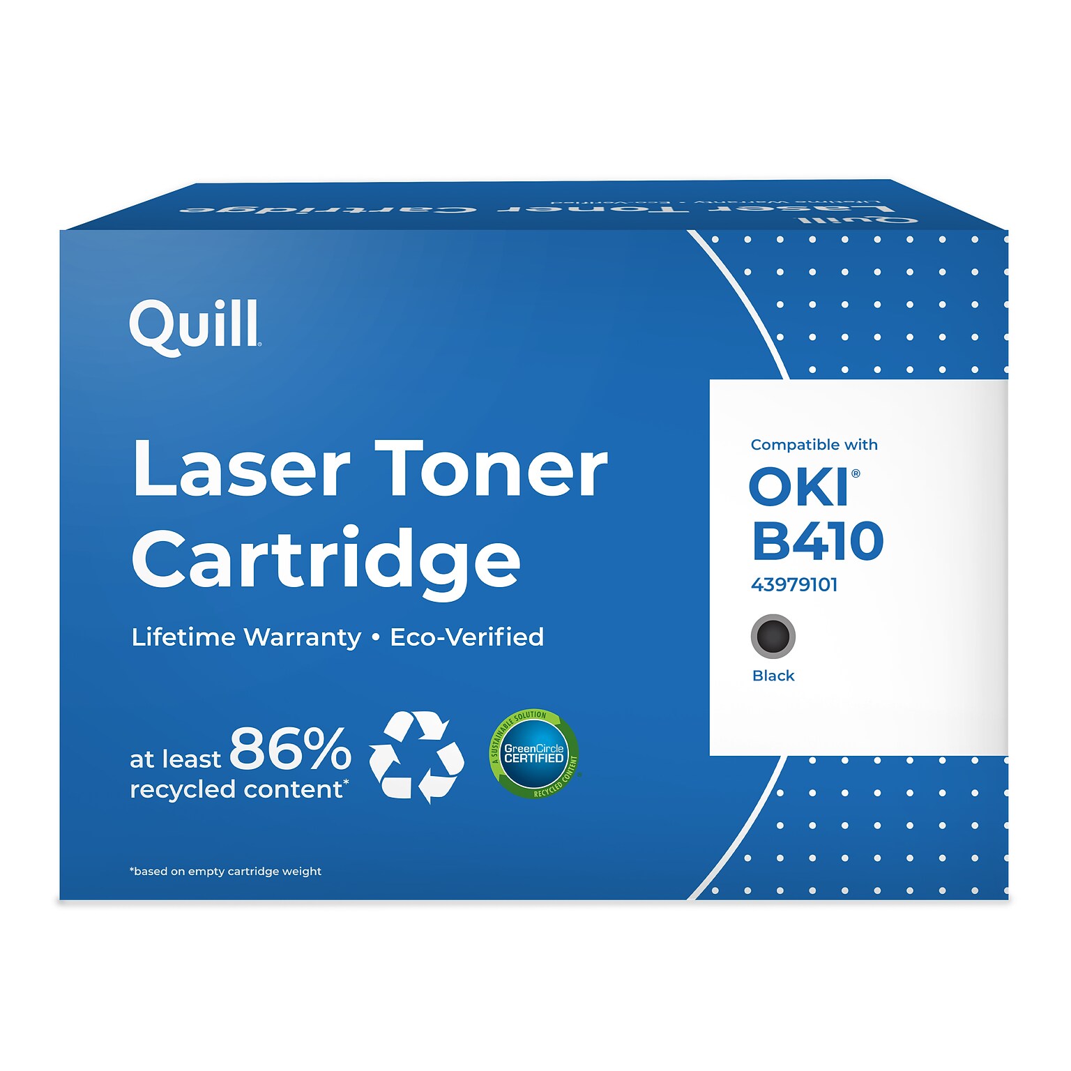 Quill Brand® Compatible Black Standard Yield Toner Cartridge Replacement for Oki B410 (43979101) (Lifetime Warranty)