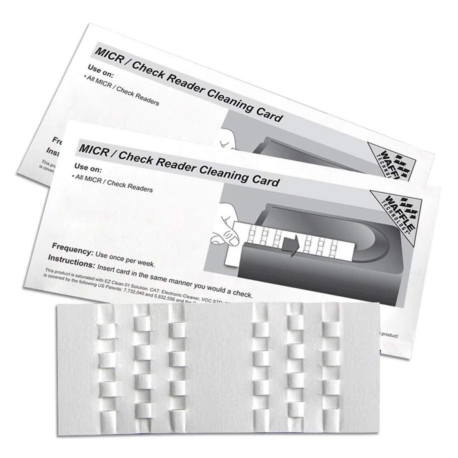 Kicteam MICR Check Reader Cleaning Card, 15/Box (KW3-CRB15)