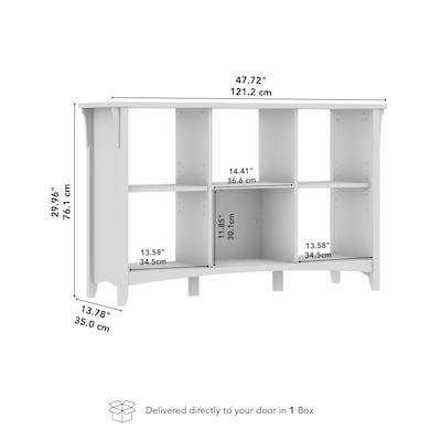 Bush Home Salinas 6 Cube Organizer, Antique White (SAB148AW-03)