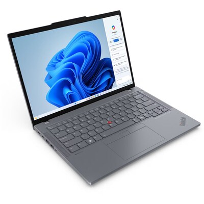Lenovo ThinkPad T14 Gen 5 14 LED AI Laptop, Copilot, Intel Core Ultra 5 125U, 1.3GHz, 16GB RAM, 256GB SSD, Windows 11 Pro, Gray