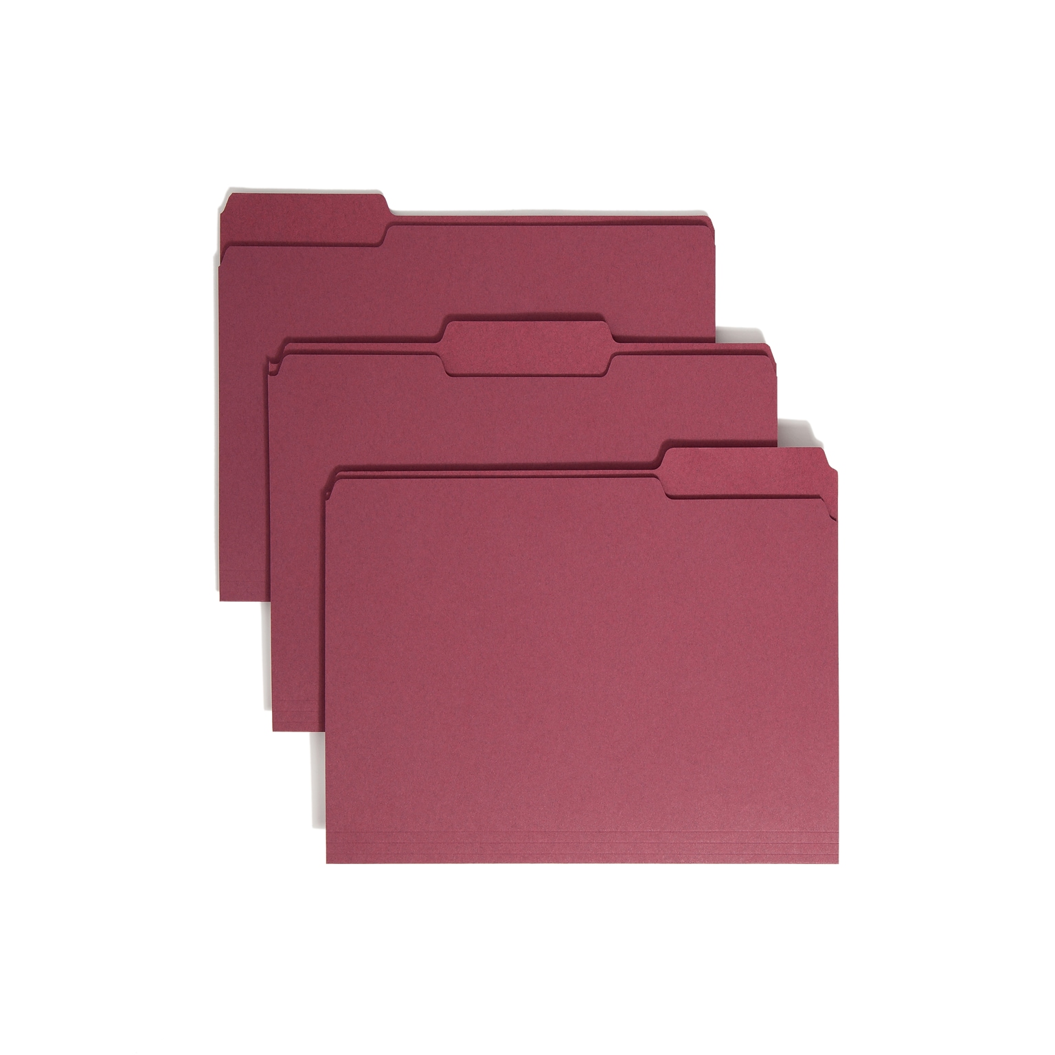 Smead File Folders, 1/3-Cut Tab, Letter Size, Maroon, 100/Box (13093)