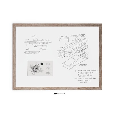 U Brands Steel Dry-Erase Whiteboard, MDF Frame, 3' x 4' (4893U00-01)
