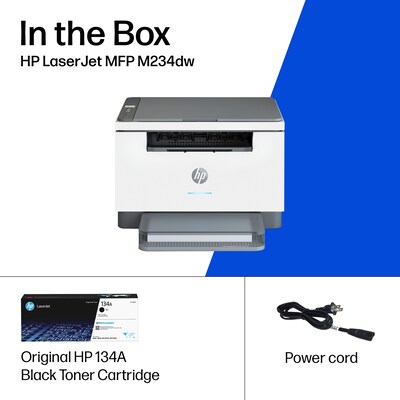 HP LaserJet Pro MFP M234dw Wireless Black & White Laser Printer, All-In-One, Print, Scan, Copy, Best for Home Office (6GW99F)
