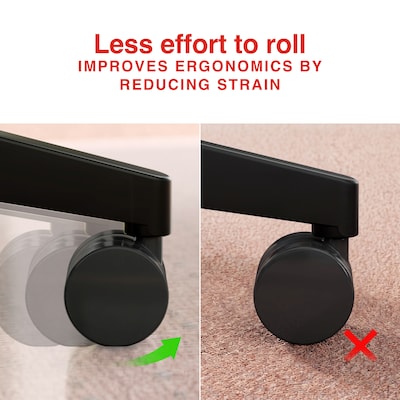 Quill Brand® BerberMat Chairmat, For Low Pile Carpets, Standard Lip, 36" x 48"