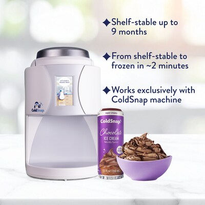 ColdSnap Premium Chocolate Ice Cream Mix, Single Serve Pods, 12 Pods/Pack, COLDSNAP MACHINE REQUIRED (600039)