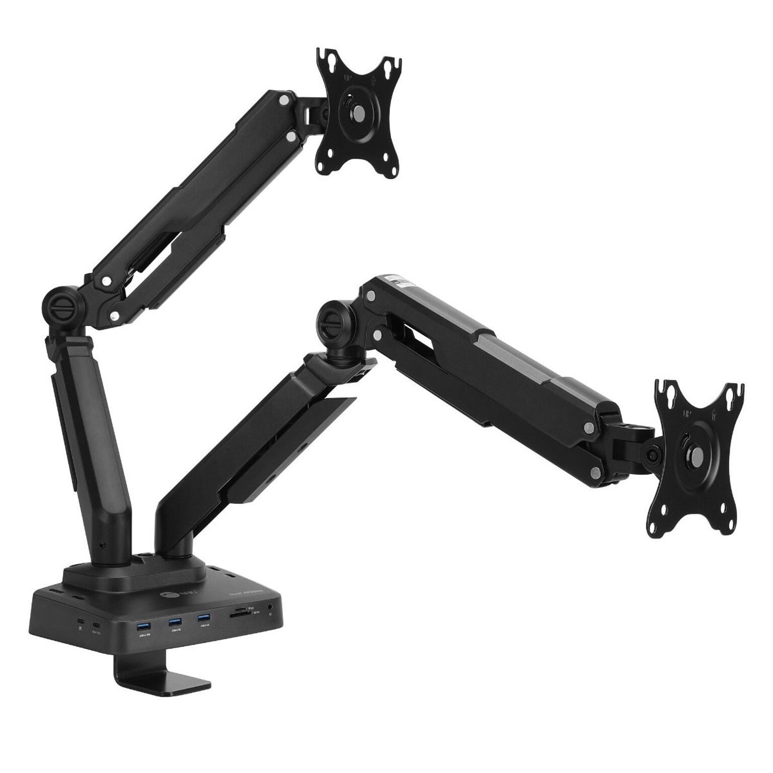 SIIG Adjustable Dual Arm Desk Mount , 17 to 32, Black (CE-MTDK01-S1)