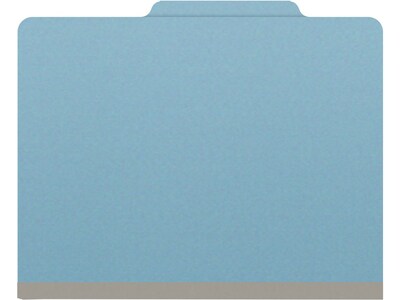 Medical Arts Press Pressboard Classification Folder, 1 Divider, 2" Expansion, Letter Size, Blue, 10/Box (DV-T42-14-3BLU)