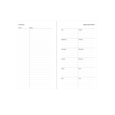 2026-2027 Blue Sky Sincerely Jules Cami Peach 6" x 3" Academic Year Monthly Planner, Plastic Cover (159099)