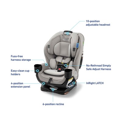 Graco Extend2Fit 3-in-1 Car Seat, Ashten (2215481)