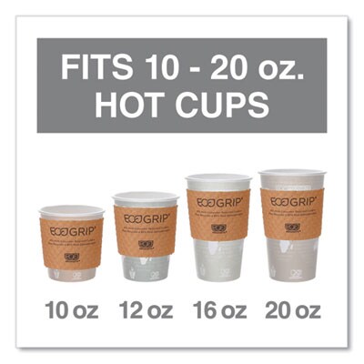 Eco-Products EcoGrip Hot Cup Sleeves, Kraft, 1,300/Carton (EG-2000)