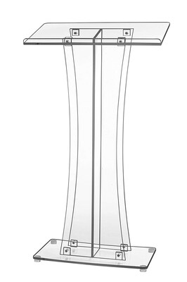 AdirOffice 47" Podium Lectern, Clear (661-02-PKG)